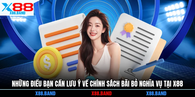 Những điều bạn cần lưu ý về chính sách bãi bỏ nghĩa vụ tại X88